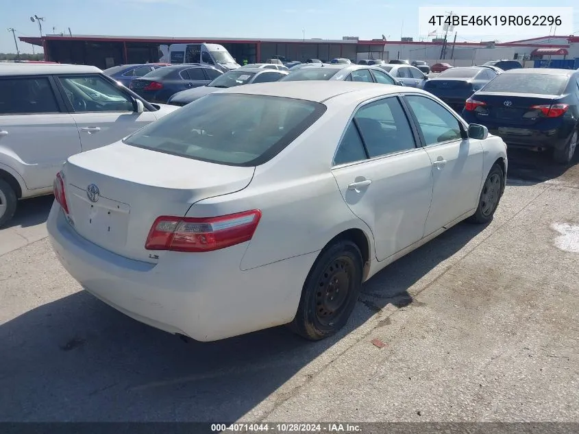 2009 Toyota Camry Le VIN: 4T4BE46K19R062296 Lot: 40714044