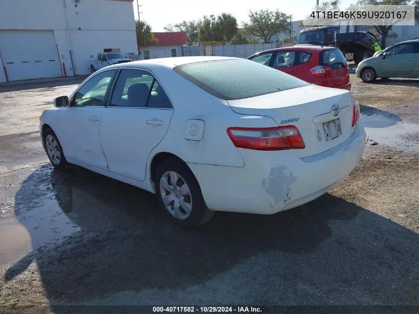 2009 Toyota Camry VIN: 4T1BE46K59U920167 Lot: 40717582