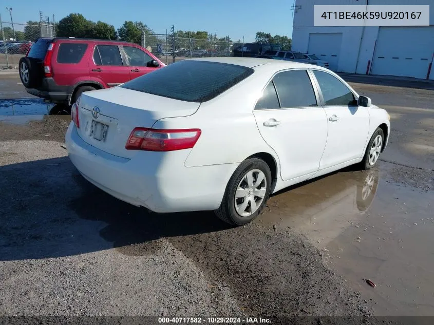 2009 Toyota Camry VIN: 4T1BE46K59U920167 Lot: 40717582