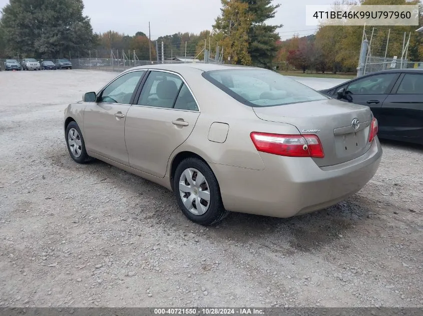 2009 Toyota Camry Le VIN: 4T1BE46K99U797960 Lot: 40721550