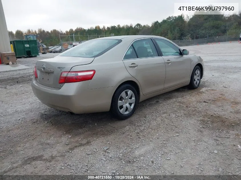 2009 Toyota Camry Le VIN: 4T1BE46K99U797960 Lot: 40721550