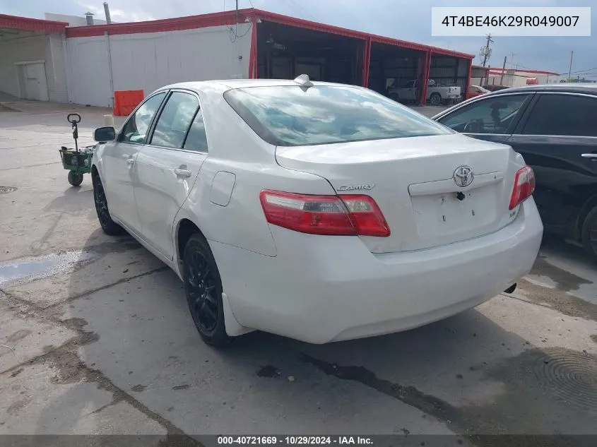 2009 Toyota Camry VIN: 4T4BE46K29R049007 Lot: 40721669