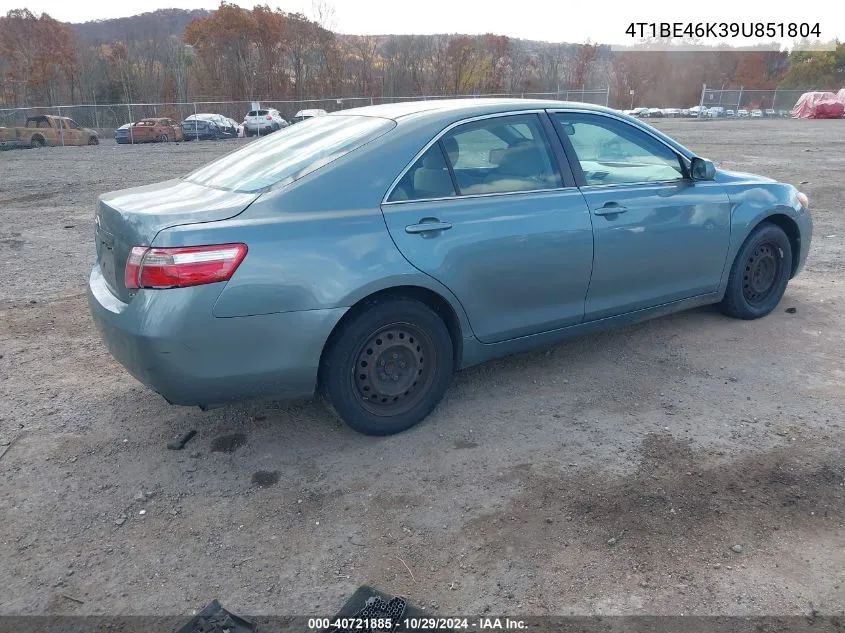 4T1BE46K39U851804 2009 Toyota Camry Le