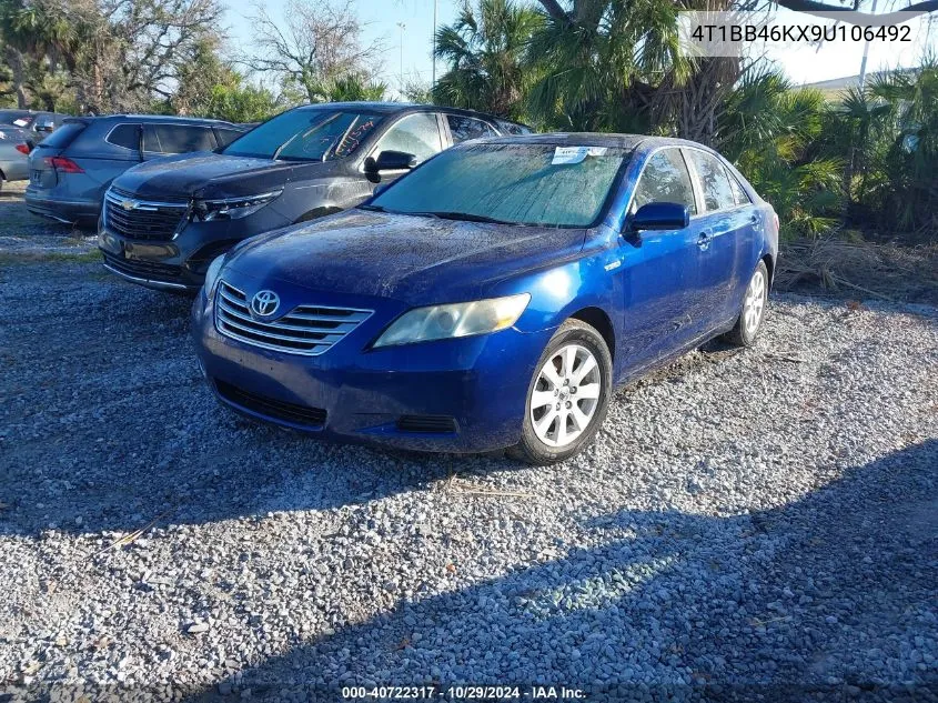 2009 Toyota Camry Hybrid VIN: 4T1BB46KX9U106492 Lot: 40722317