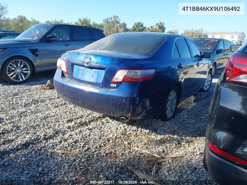 2009 Toyota Camry Hybrid VIN: 4T1BB46KX9U106492 Lot: 40722317