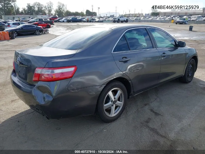 2009 Toyota Camry Le VIN: 4T4BE46K59R125979 Lot: 40727910