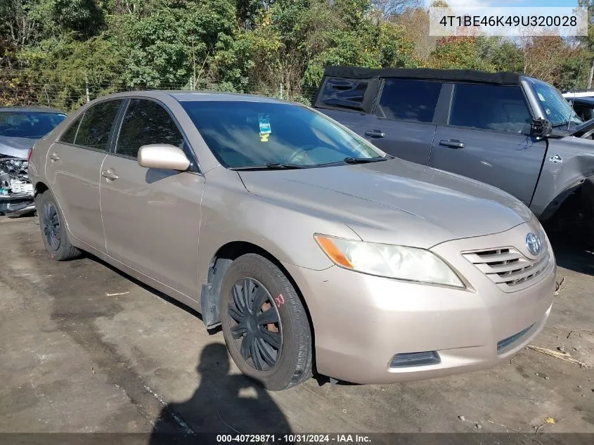 2009 Toyota Camry VIN: 4T1BE46K49U320028 Lot: 40729871