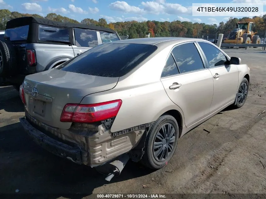 2009 Toyota Camry VIN: 4T1BE46K49U320028 Lot: 40729871