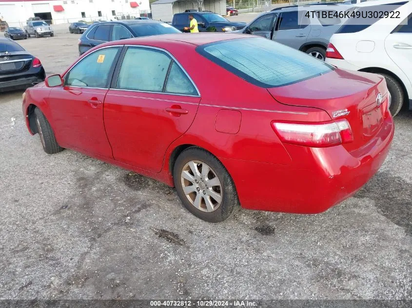 4T1BE46K49U302922 2009 Toyota Camry Xle