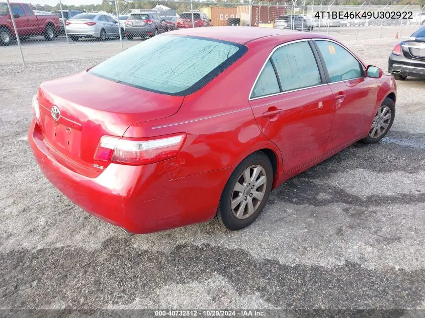 4T1BE46K49U302922 2009 Toyota Camry Xle