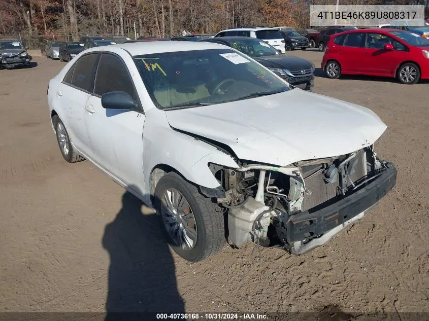 2009 Toyota Camry VIN: 4T1BE46K89U808317 Lot: 40736168