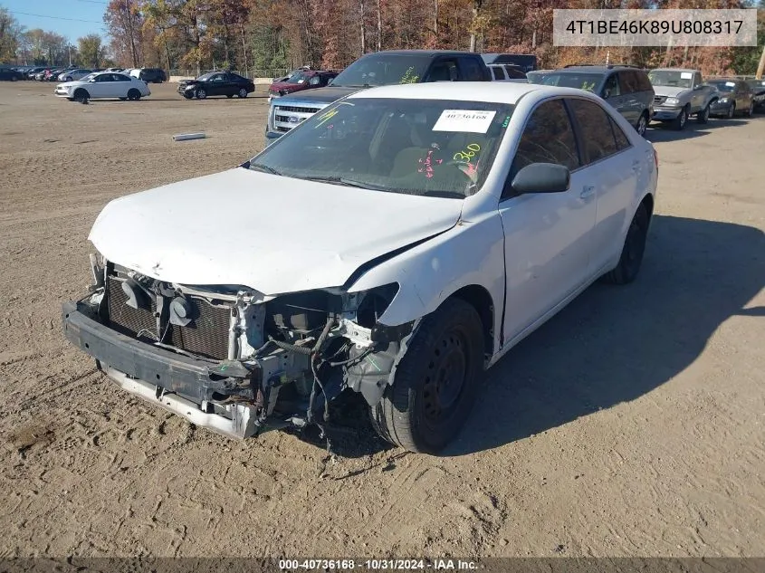 2009 Toyota Camry VIN: 4T1BE46K89U808317 Lot: 40736168