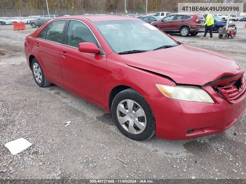 2009 Toyota Camry Le VIN: 4T1BE46K49U390998 Lot: 40737449