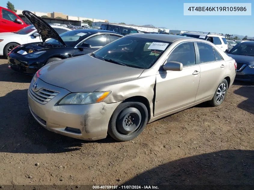 2009 Toyota Camry Le VIN: 4T4BE46K19R105986 Lot: 40759197