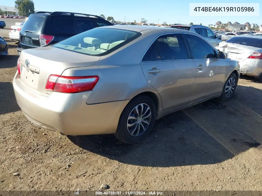 2009 Toyota Camry Le VIN: 4T4BE46K19R105986 Lot: 40759197