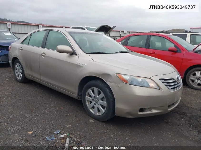 2009 Toyota Camry Hybrid VIN: JTNBB46K593049737 Lot: 40762905