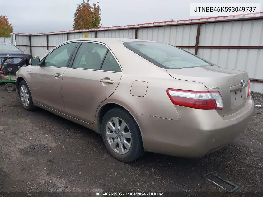 2009 Toyota Camry Hybrid VIN: JTNBB46K593049737 Lot: 40762905