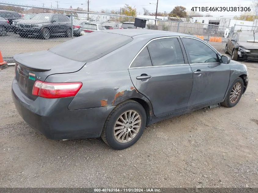 2009 Toyota Camry Le VIN: 4T1BE46K39U381306 Lot: 40763184