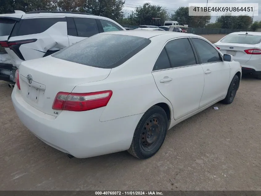 2009 Toyota Camry Le VIN: 4T1BE46K69U864451 Lot: 40765072