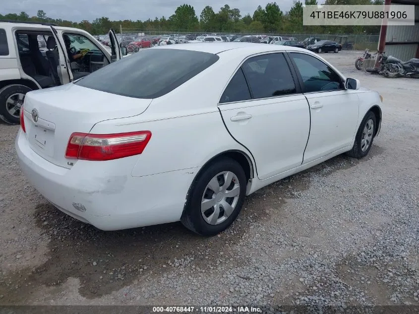 2009 Toyota Camry Le VIN: 4T1BE46K79U881906 Lot: 40768447