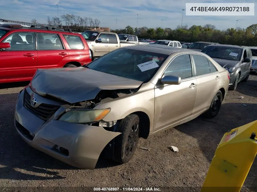 4T4BE46K49R072188 2009 Toyota Camry Le