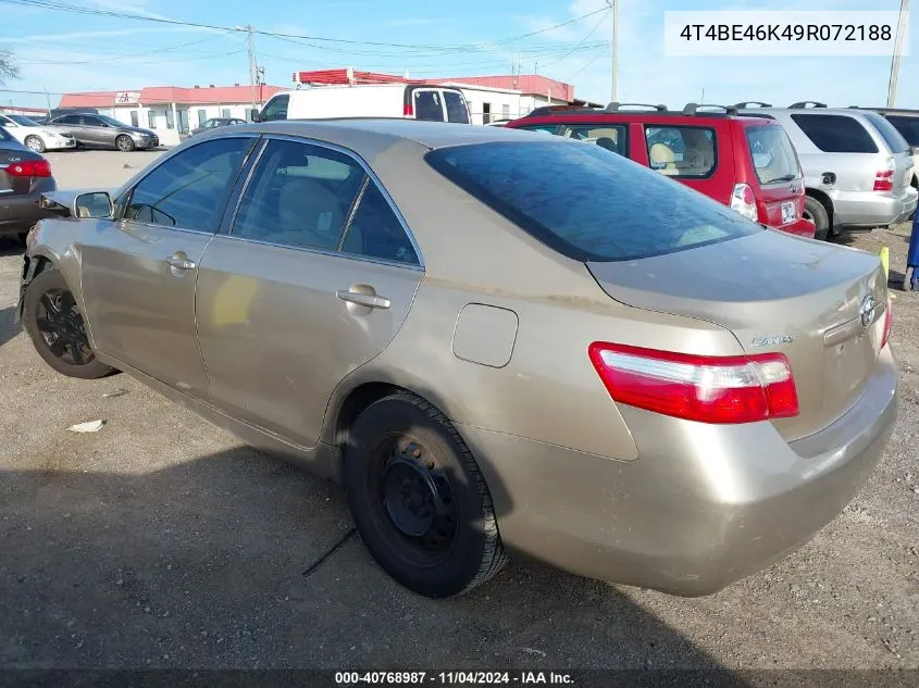 4T4BE46K49R072188 2009 Toyota Camry Le