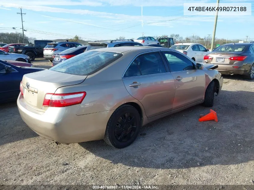 4T4BE46K49R072188 2009 Toyota Camry Le