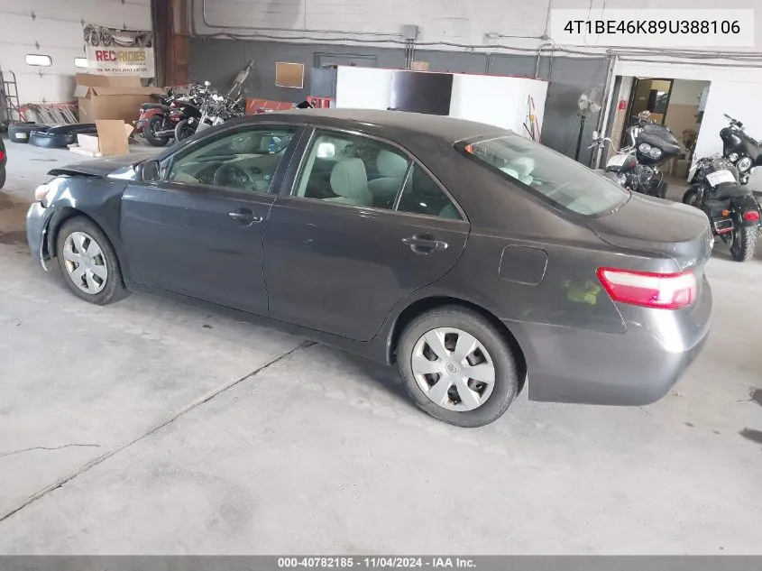 2009 Toyota Camry Le VIN: 4T1BE46K89U388106 Lot: 40782185