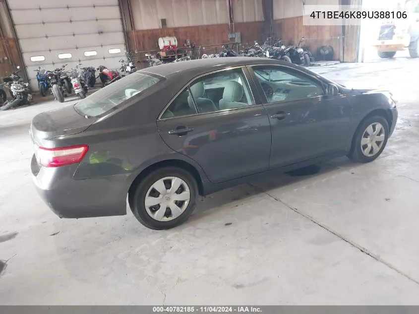 2009 Toyota Camry Le VIN: 4T1BE46K89U388106 Lot: 40782185