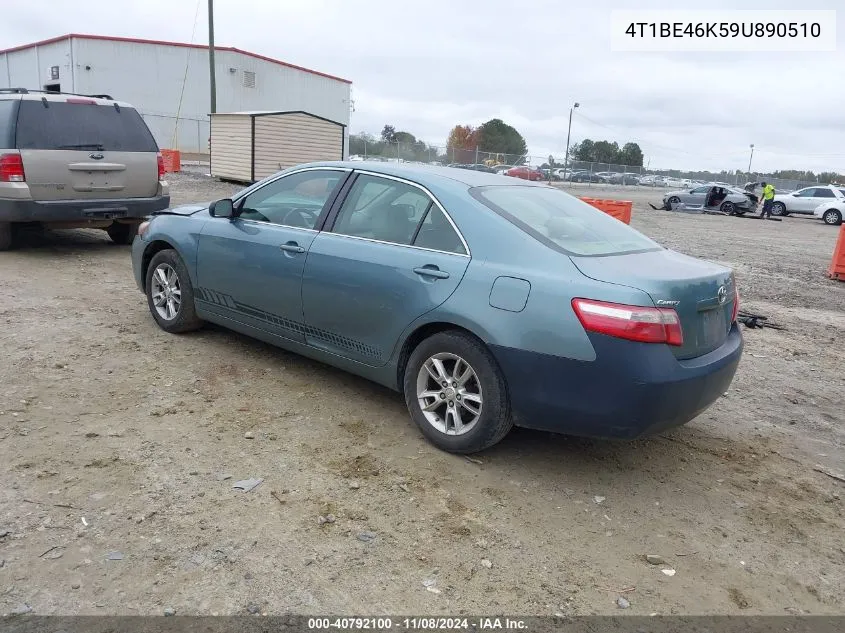 2009 Toyota Camry Le VIN: 4T1BE46K59U890510 Lot: 40792100