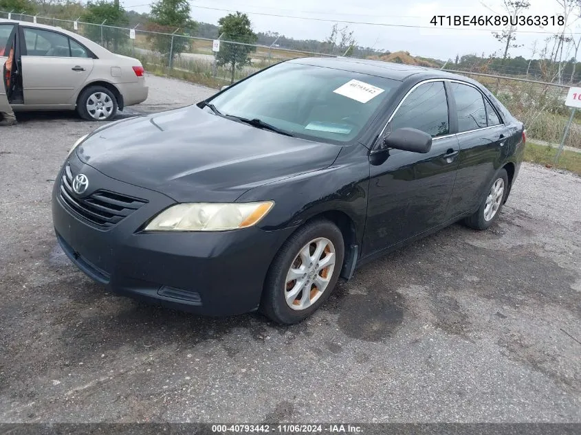 2009 Toyota Camry Le VIN: 4T1BE46K89U363318 Lot: 40793442