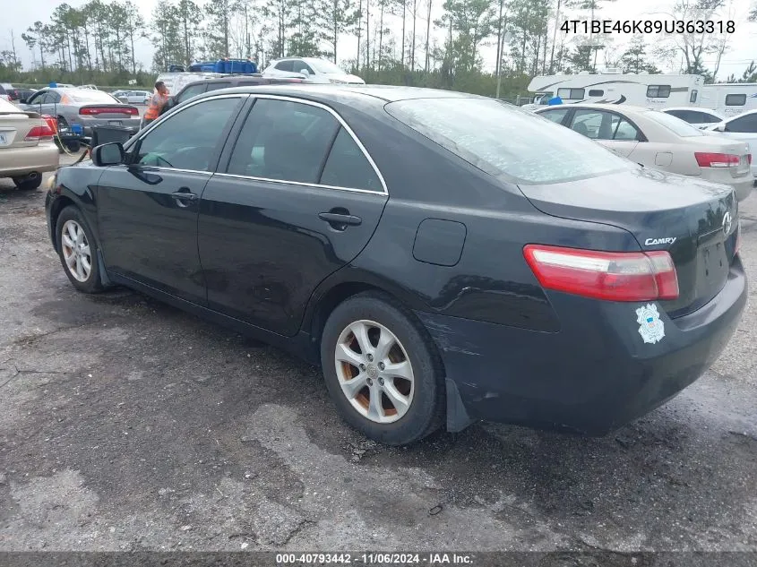 2009 Toyota Camry Le VIN: 4T1BE46K89U363318 Lot: 40793442