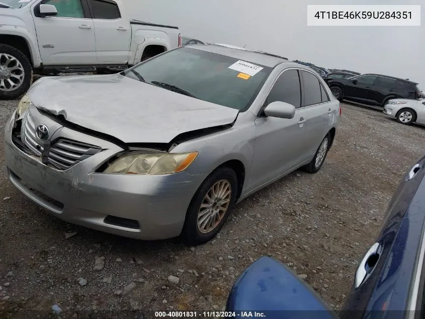 2009 Toyota Camry Le VIN: 4T1BE46K59U284351 Lot: 40801831