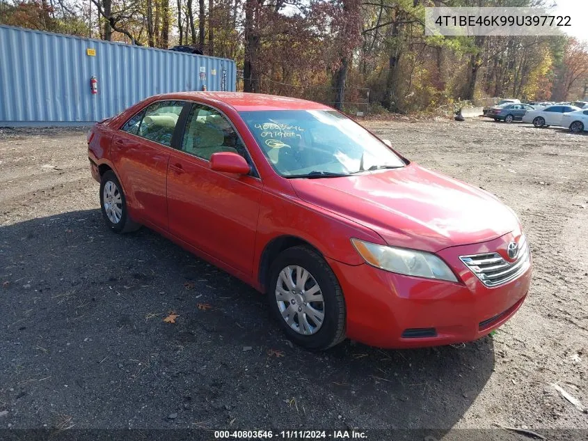 2009 Toyota Camry Le VIN: 4T1BE46K99U397722 Lot: 40803646