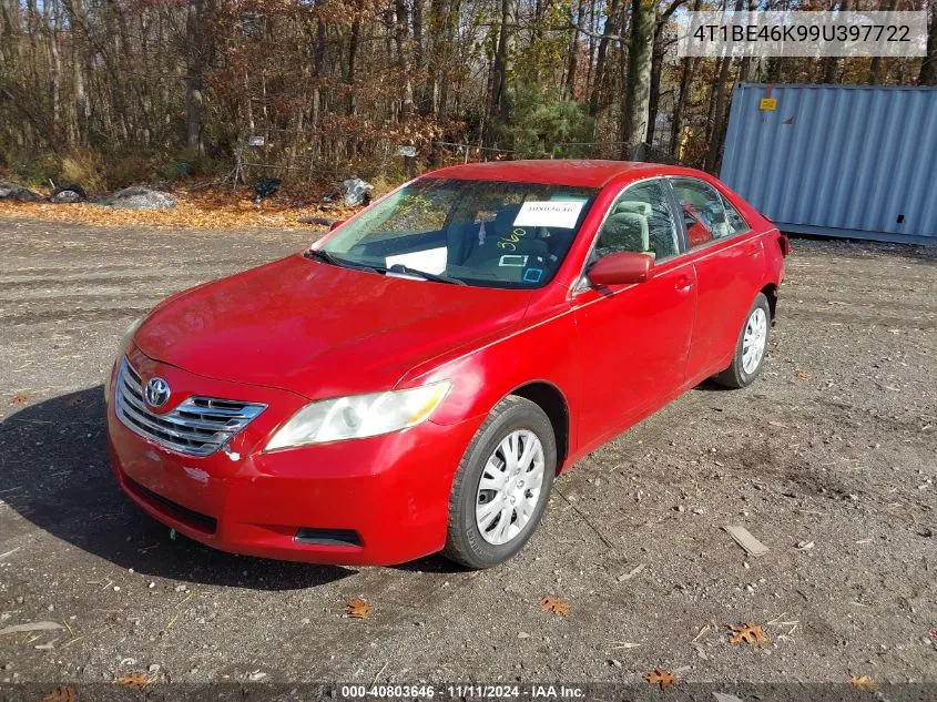 2009 Toyota Camry Le VIN: 4T1BE46K99U397722 Lot: 40803646