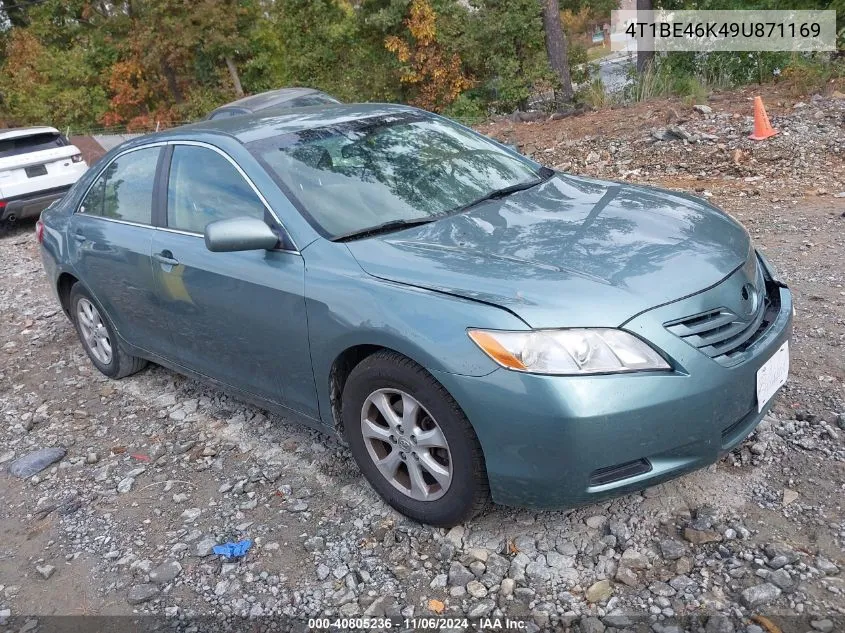 2009 Toyota Camry Le VIN: 4T1BE46K49U871169 Lot: 40805236