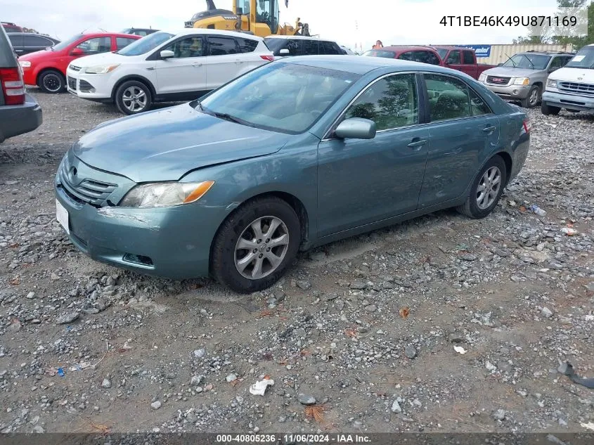 2009 Toyota Camry Le VIN: 4T1BE46K49U871169 Lot: 40805236