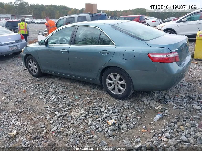 2009 Toyota Camry Le VIN: 4T1BE46K49U871169 Lot: 40805236