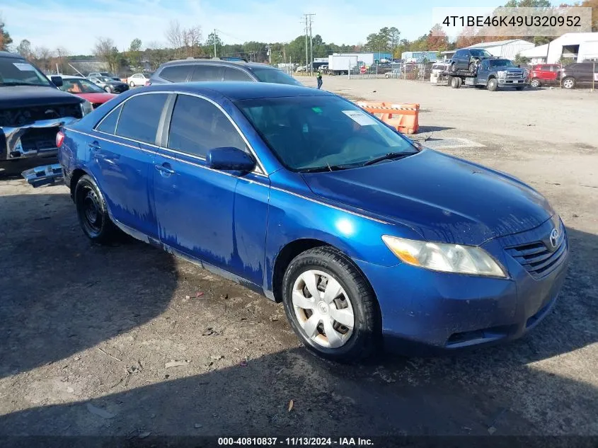 2009 Toyota Camry Le VIN: 4T1BE46K49U320952 Lot: 40810837