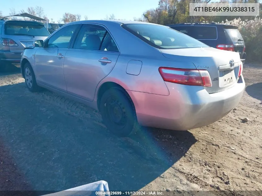 2009 Toyota Camry Le VIN: 4T1BE46K99U338315 Lot: 40829699