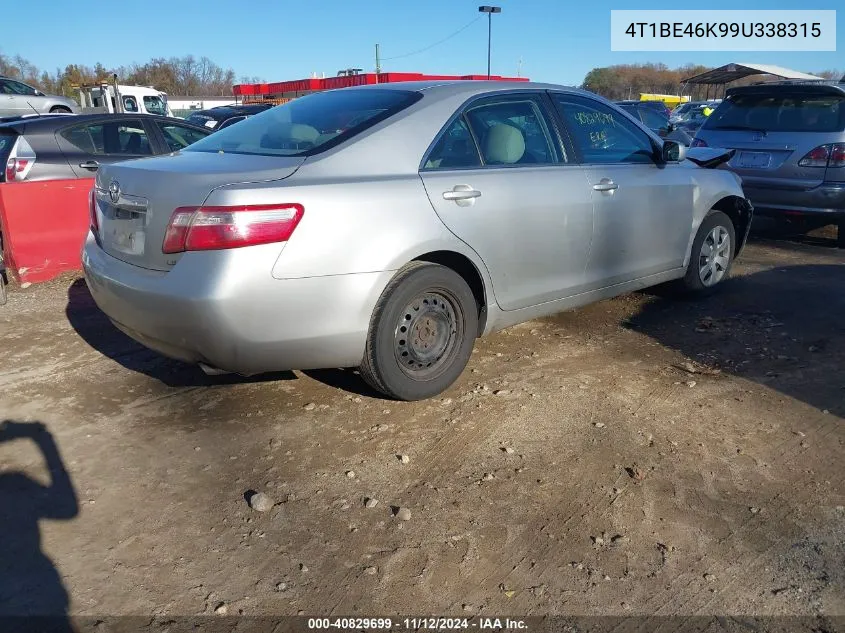 2009 Toyota Camry Le VIN: 4T1BE46K99U338315 Lot: 40829699