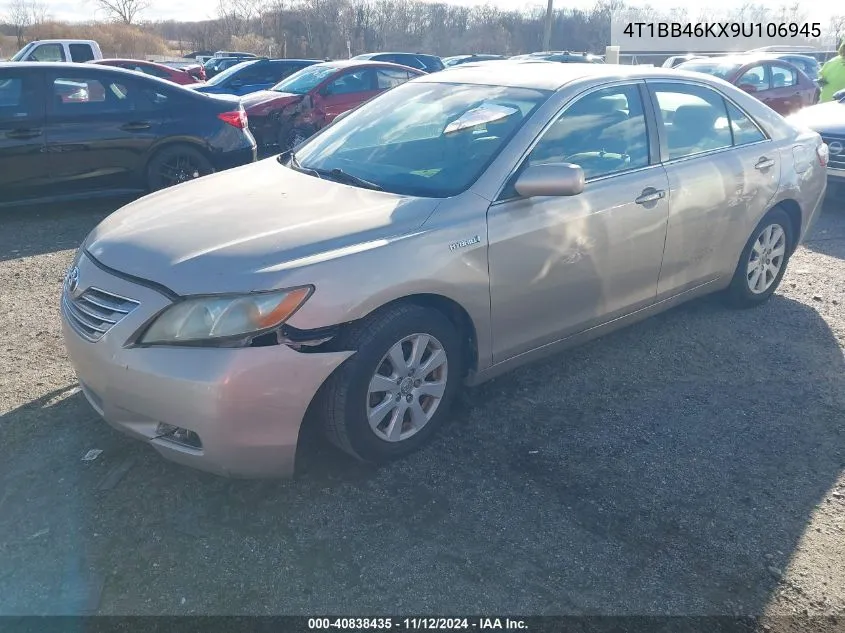 2009 Toyota Camry Hybrid VIN: 4T1BB46KX9U106945 Lot: 40838435