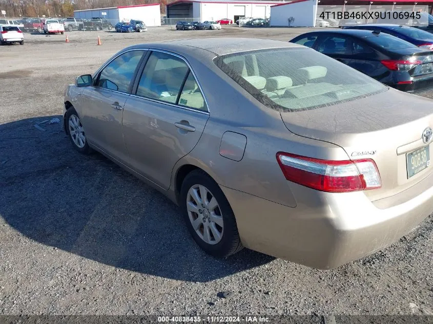 2009 Toyota Camry Hybrid VIN: 4T1BB46KX9U106945 Lot: 40838435