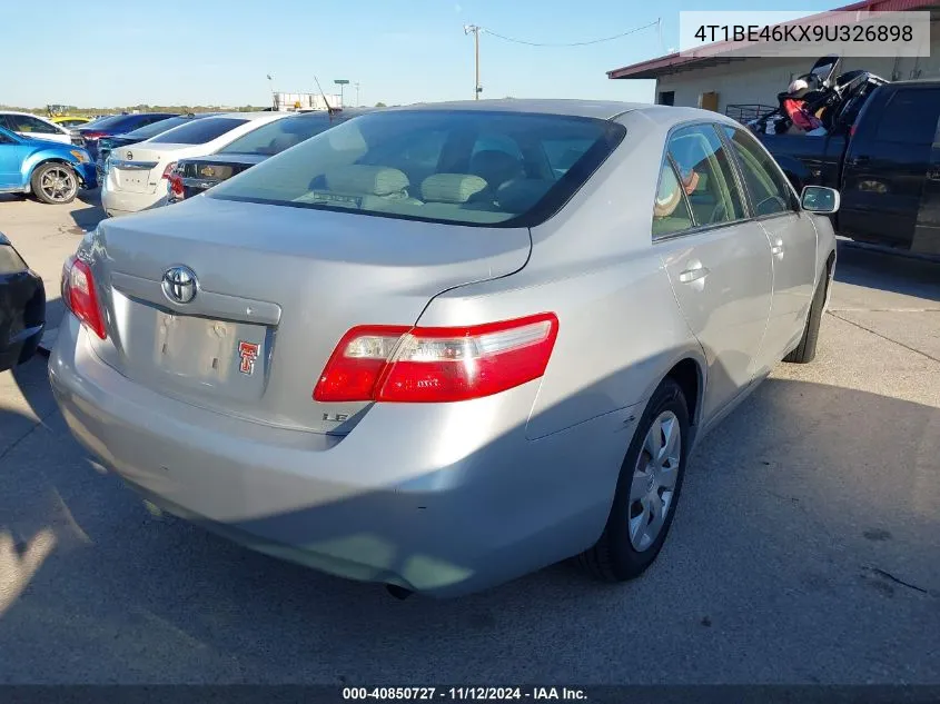 4T1BE46KX9U326898 2009 Toyota Camry Le