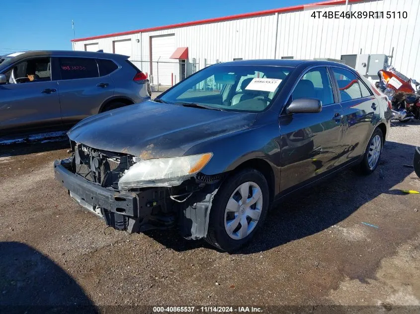 2009 Toyota Camry Le VIN: 4T4BE46K89R115110 Lot: 40865537