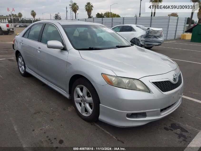 2009 Toyota Camry Se VIN: 4T1BE46K59U309331 Lot: 40870515