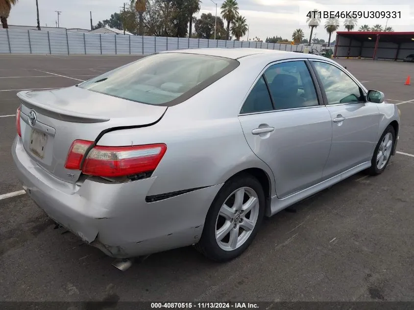 2009 Toyota Camry Se VIN: 4T1BE46K59U309331 Lot: 40870515