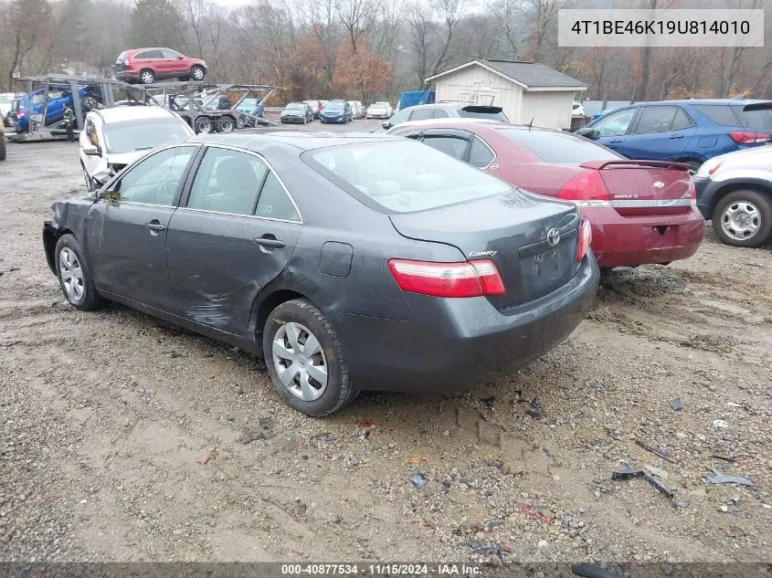 2009 Toyota Camry Le VIN: 4T1BE46K19U814010 Lot: 40877534