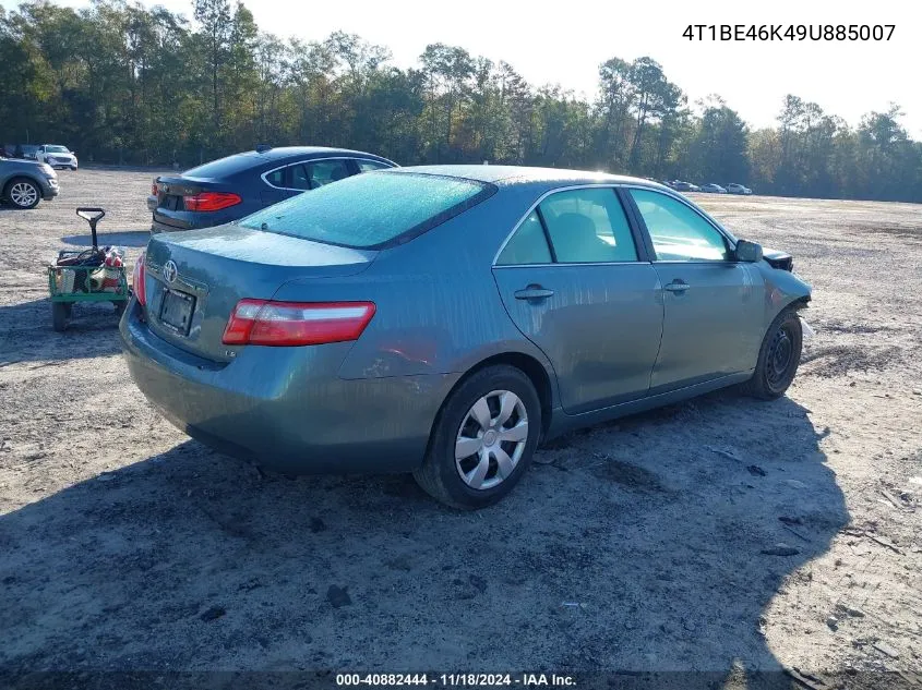 2009 Toyota Camry Se/Le/Xle VIN: 4T1BE46K49U885007 Lot: 40882444