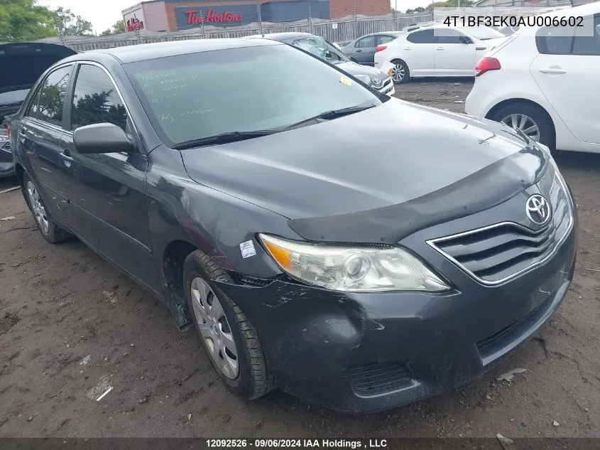 4T1BF3EK0AU006602 2010 Toyota Camry Le